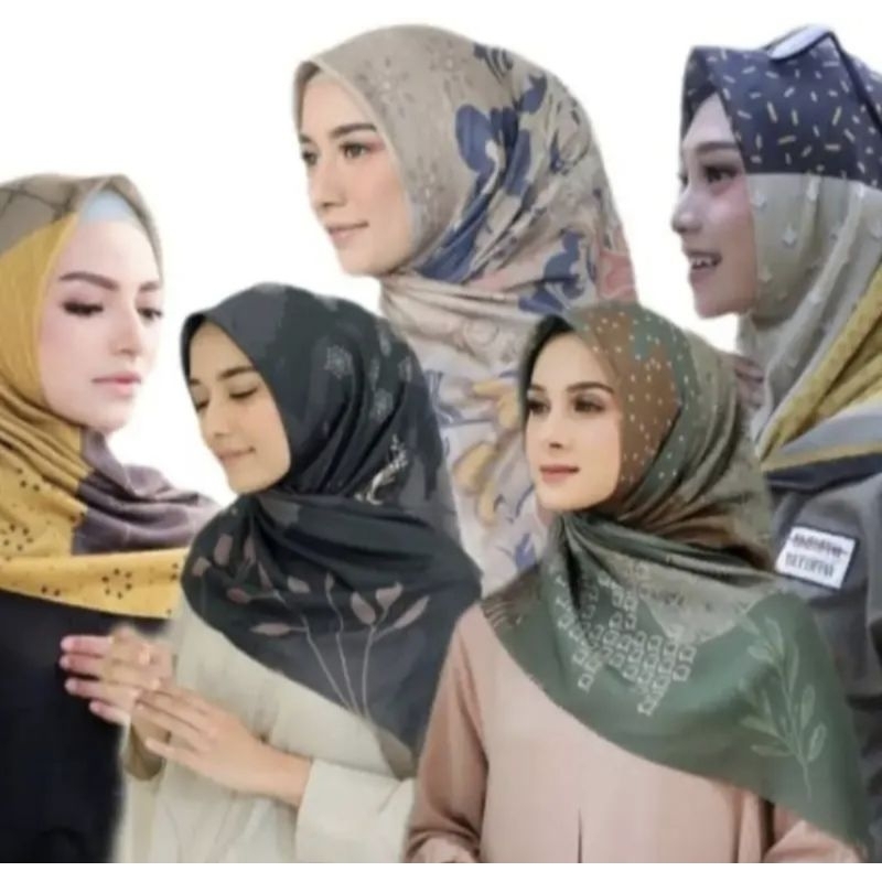 Jilbab Motif Oskara bahan Voal