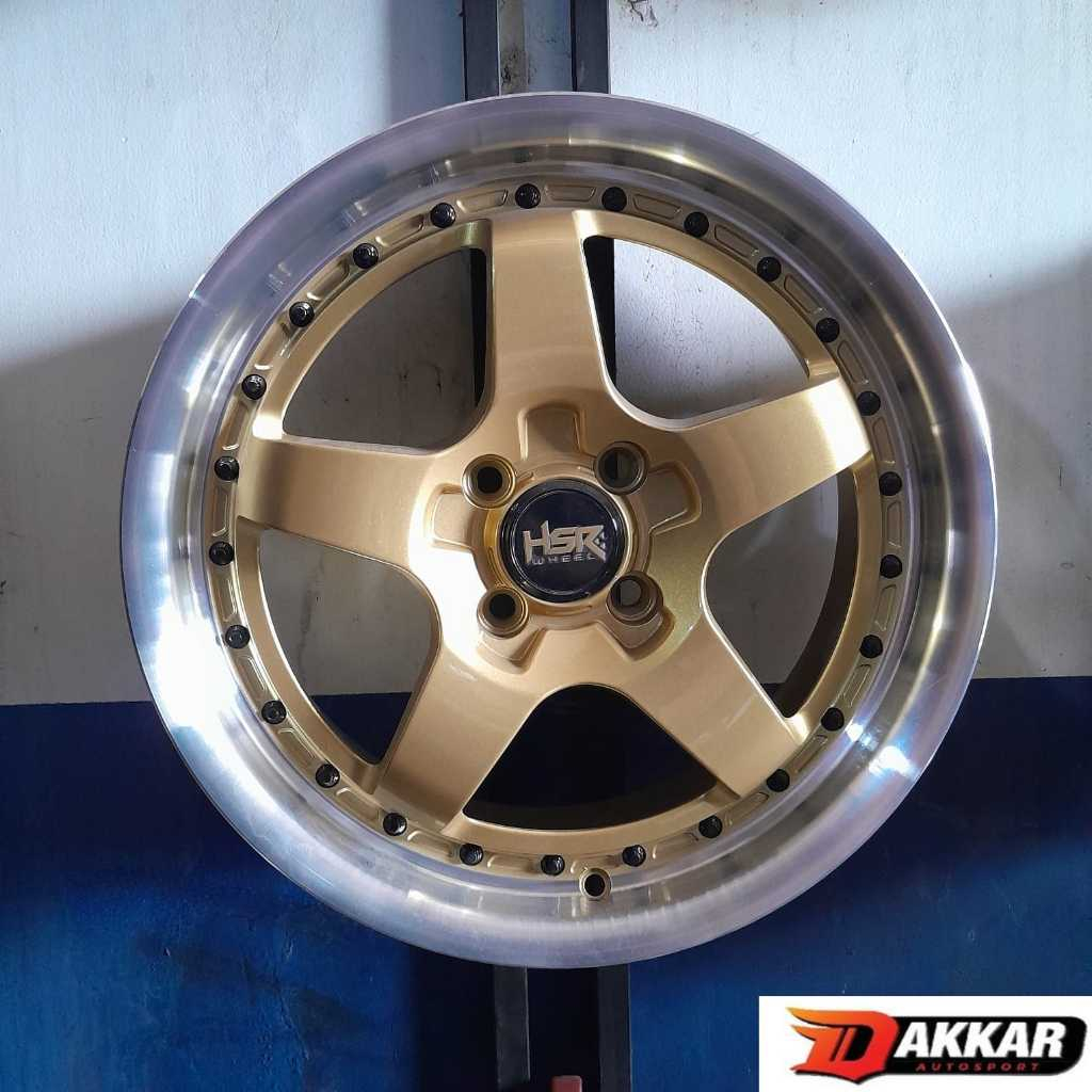 Velg Mobil R16 Jazz RS Mobilio Yaris Brio Agya Calya Pelek Racing HSR  Ring 16 Warna Gold