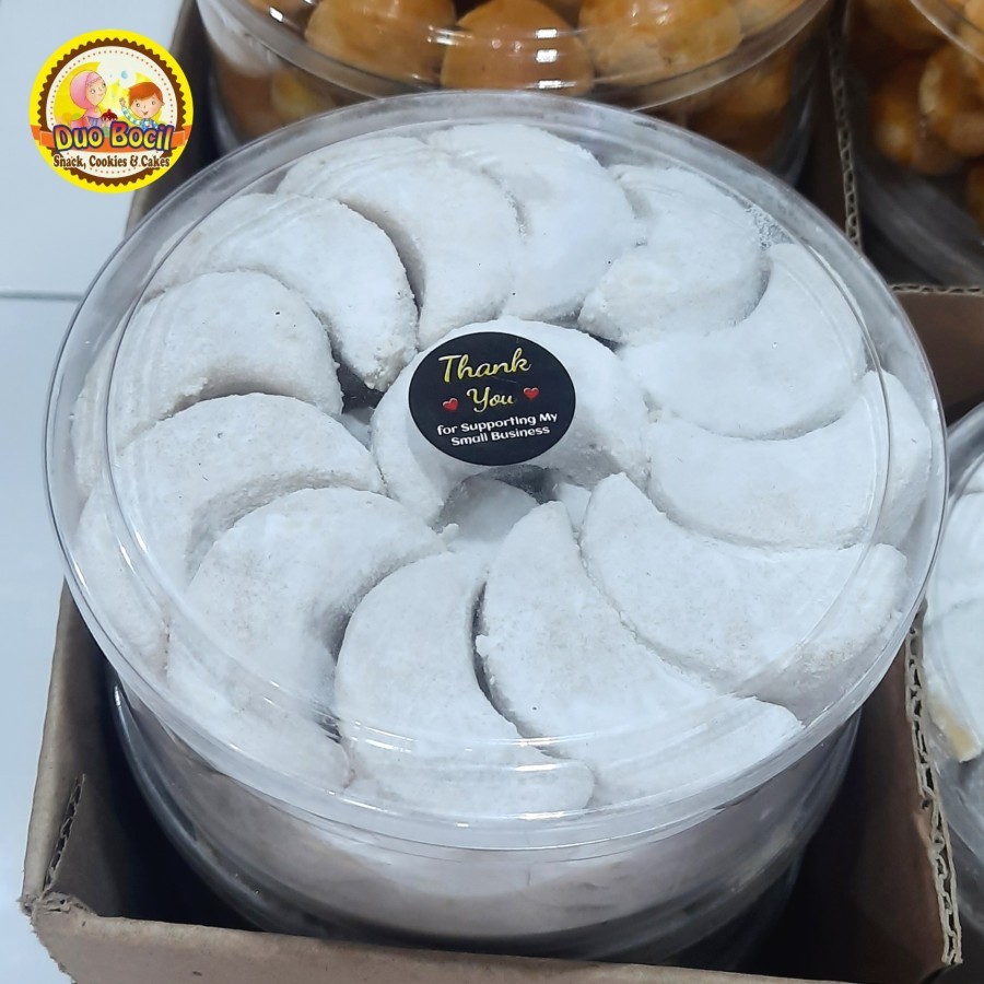 

Kue Lebaran Putri Salju Cookies Toples 500 Gram - Duo Bocil Snack