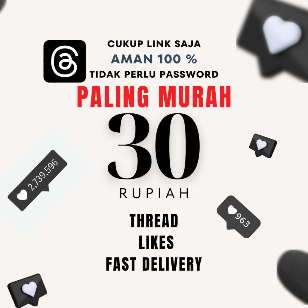 THREADS LIKES TERMURAH AMAN 100% HQ NO DROP BERGARANSI