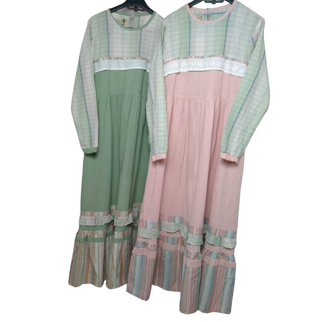 Gamis terbaru bahan katun triset premium by Lanicha Outfit