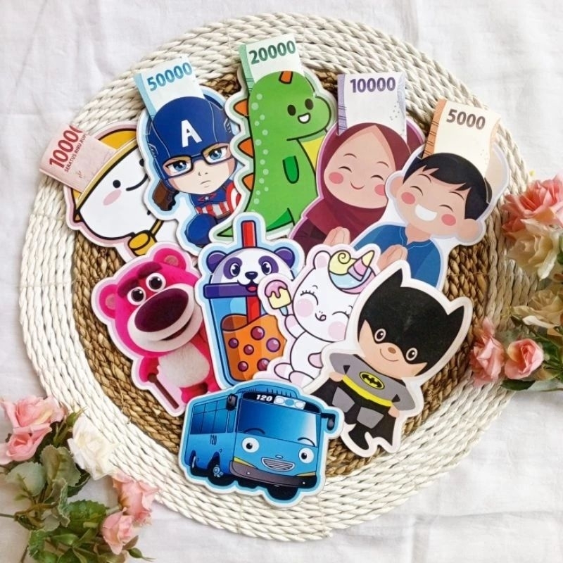 

AMPLOP LEBARAN 3D KARAKTER LUCU - ISI 5 PCS