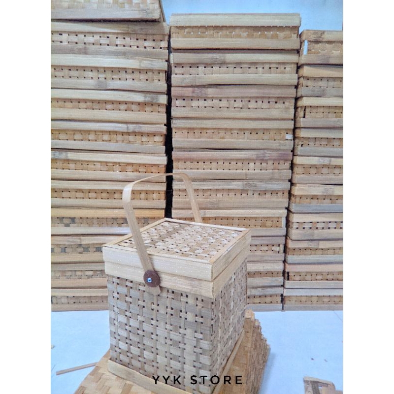 Rantang Bambu Tempat Toples / Hampers Rantang Bambu / Rantang Bambu Grosir
