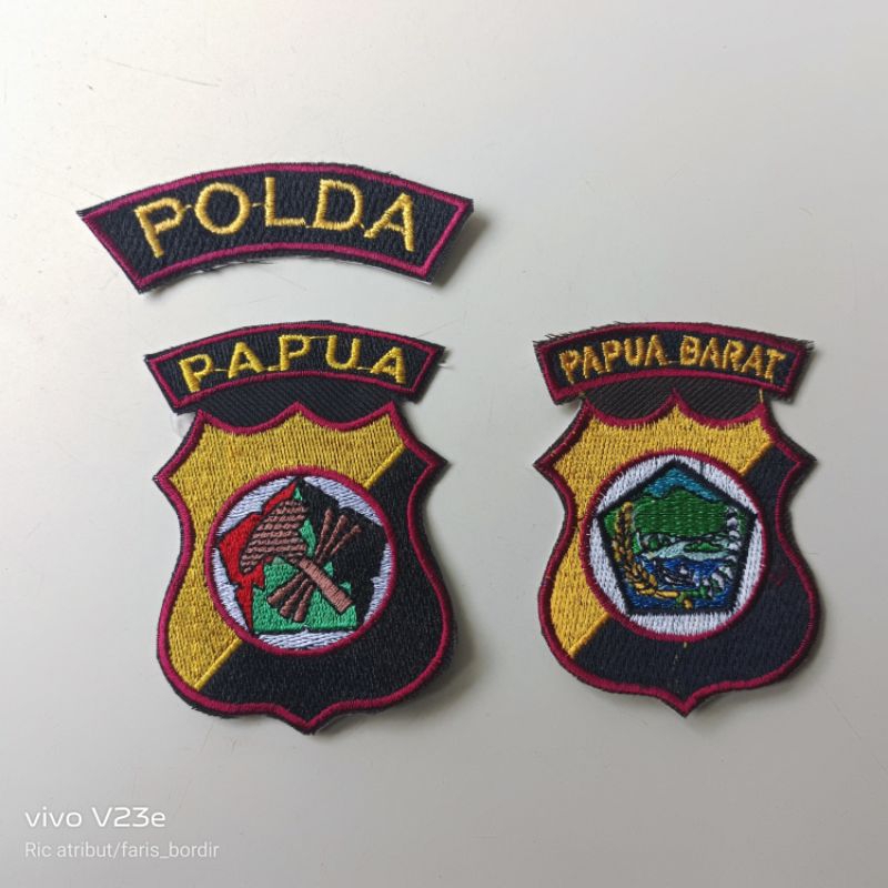 BET BORDIR LOGO POLDA PAPUA BED POLDA PAPUA BARAT BORDIR POLDA DI INDONESIA LOGO BORDIR POLDA