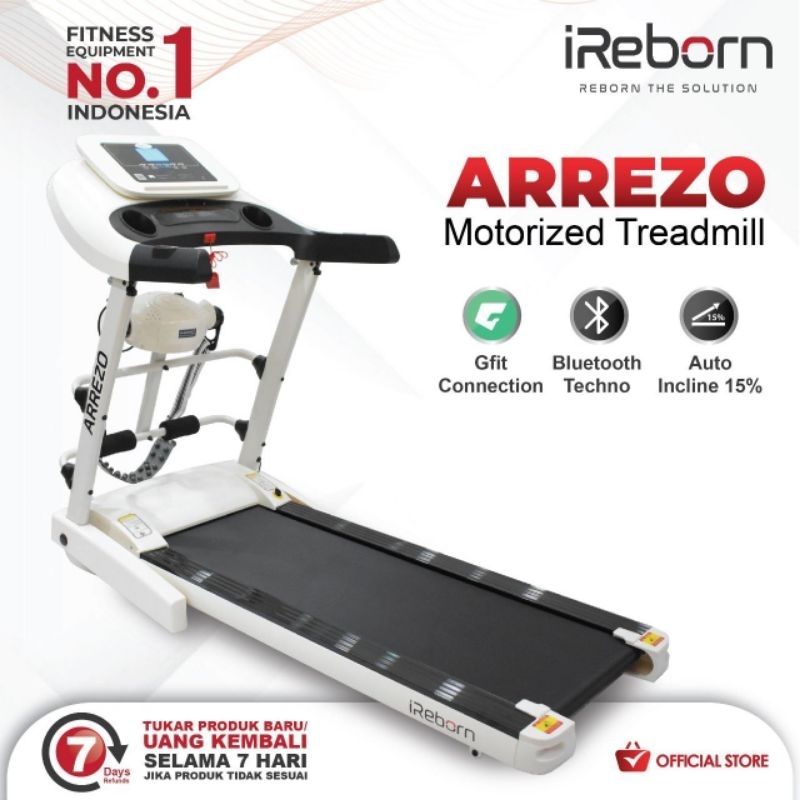Alat Fitness Treadmill Elektrik iReborn Arrezo Auto incline