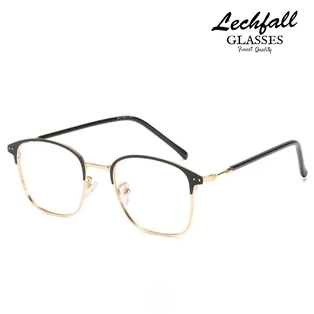 Kacamata 1924 (C3 Black Gold) Paket Lensa Kacamata Minus Kacamata Silinder Kacamata Normal Frame Kac