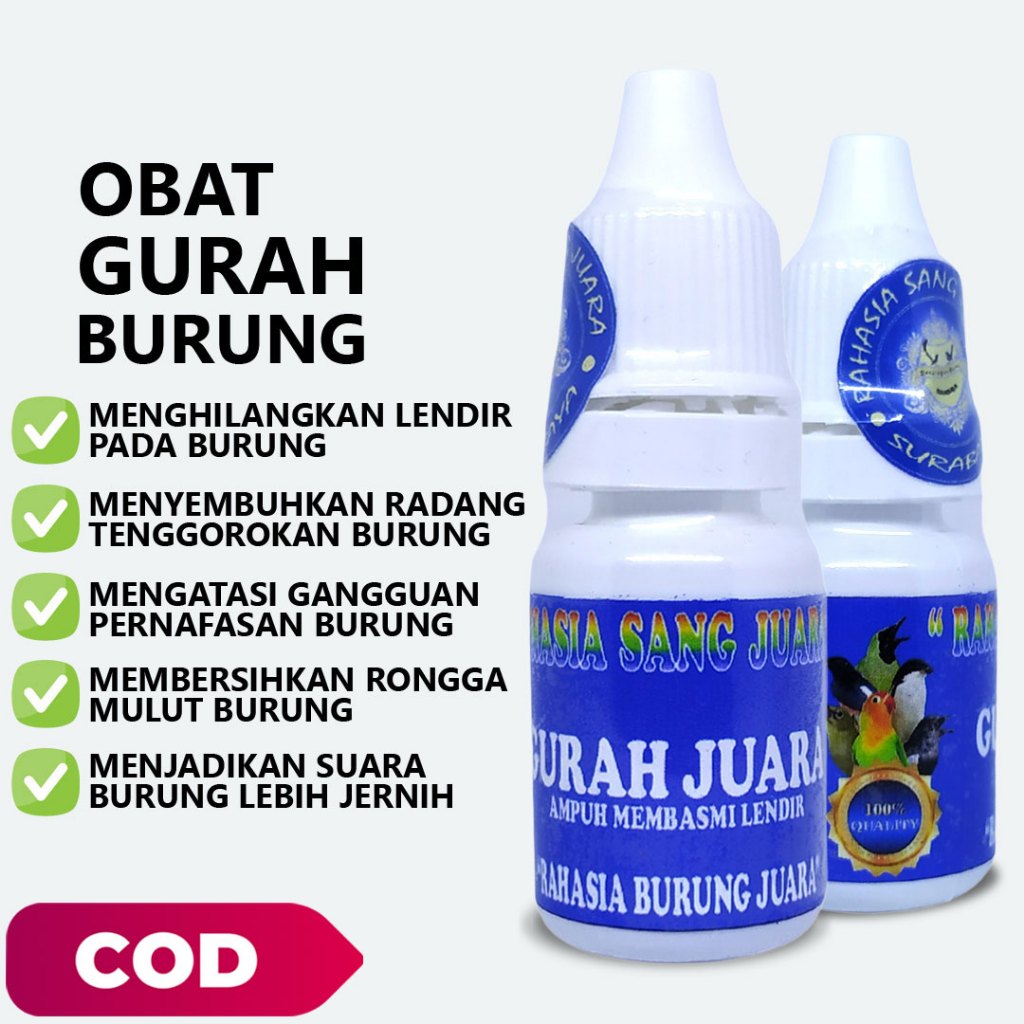 OBAT GURAH BURUNG AMPUH MEMBASMI LENDIR PADA BURUNG CUCAK IJO MURAI BATU PLECI 15ml