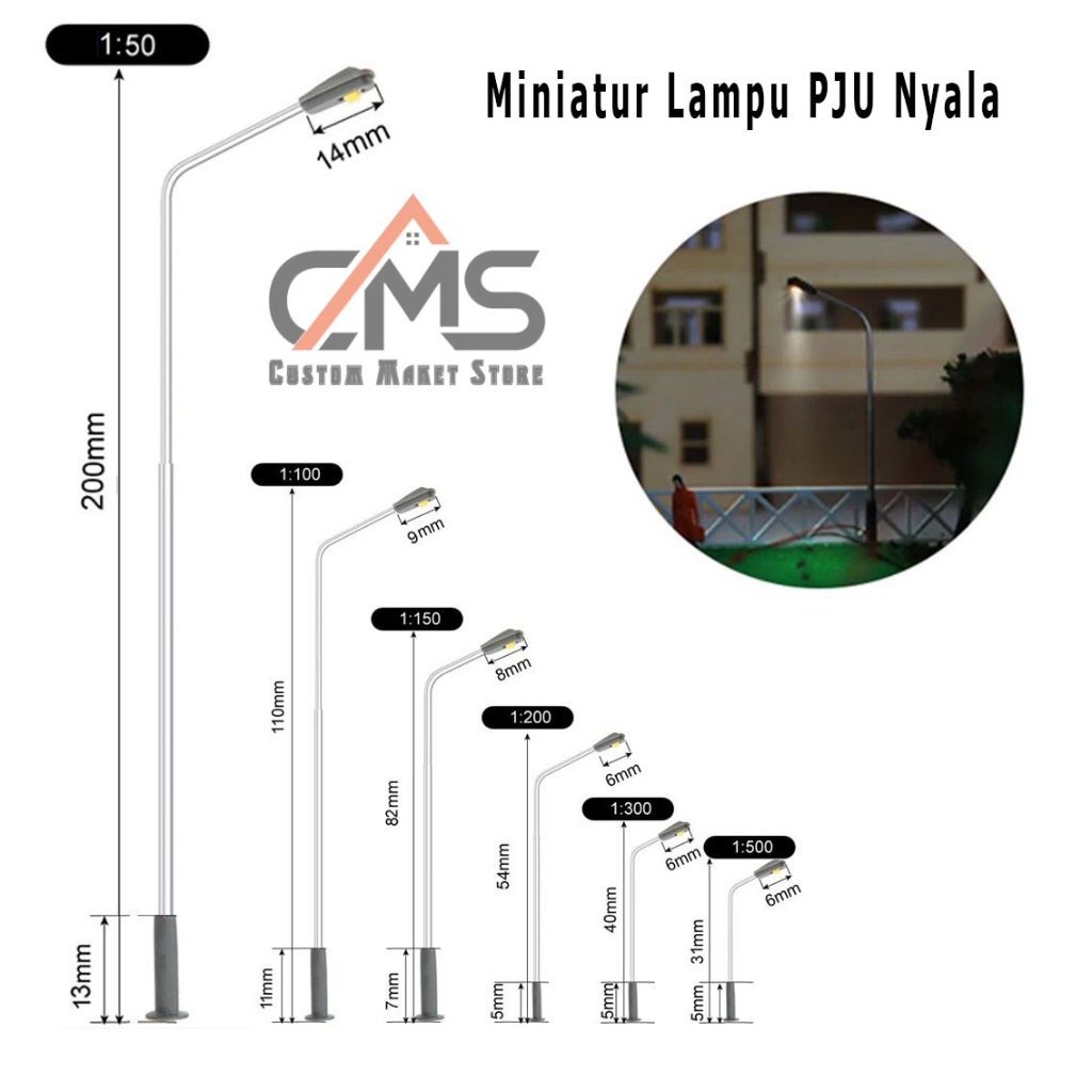 Miniatur Lampu PJU / Maket Lampu Jalan
