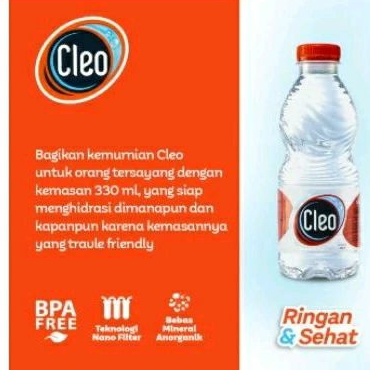 

Cleo Air Murni 330 ml Per karton isi 24 botol