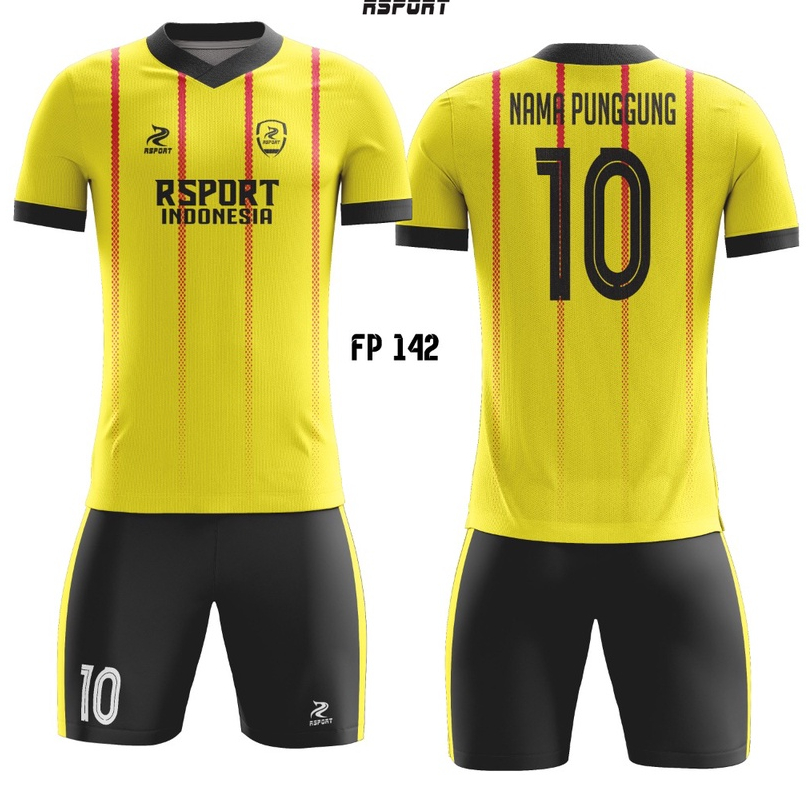 Custom setelan jersey baju bola futsal voli badminton full printing FP142