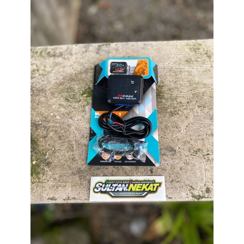 Voltmeter koso 3 in 1 Aki usb bisa buat cas hp universal