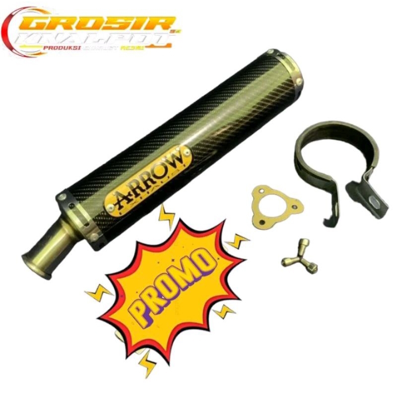 SILINCER ONLY Muffler KNALPOT ARROW KARBON KEVLAR KNALPOT 2TAK NINJA 150 FIZ R RX-KING KEMRINCING