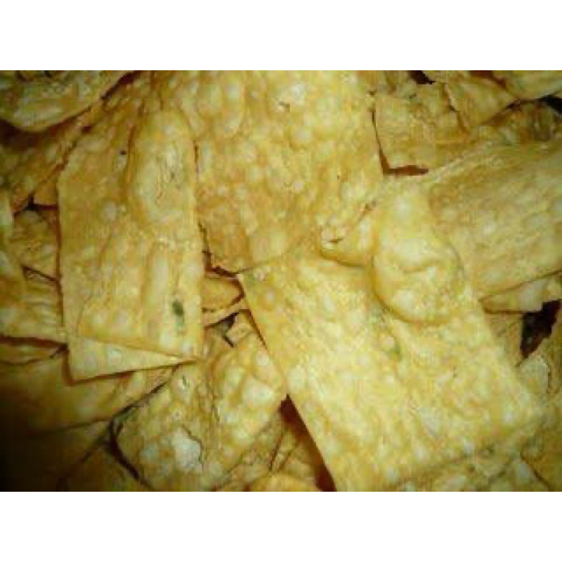 

QH 1 BAL (3.8 KG) KERIPIK PANGSIT MIE AYAM (BAWANG ANGSA) (GROSIR)