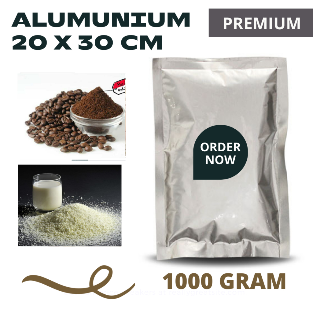 almunium powder 300 gr- aluminium foil kantong - sachet aluminium 15x20