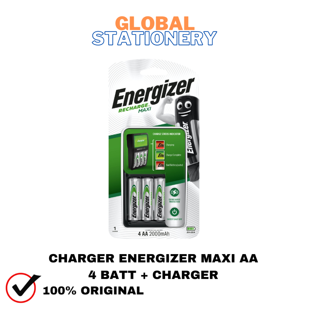 CHARGER BATTERY ENERGIZER MAXI AA PLUS RECHARGEABLE BATTERY ISI 4