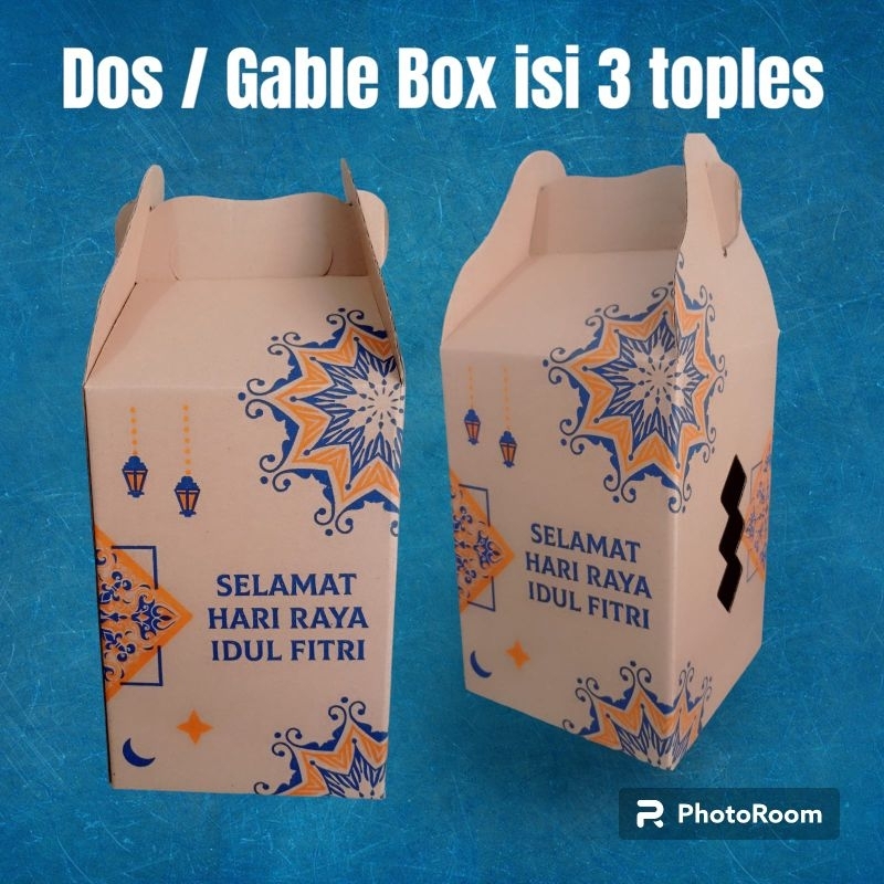 

10 bh Gable Box Idul Fitri muat 3 stoples Lebaran