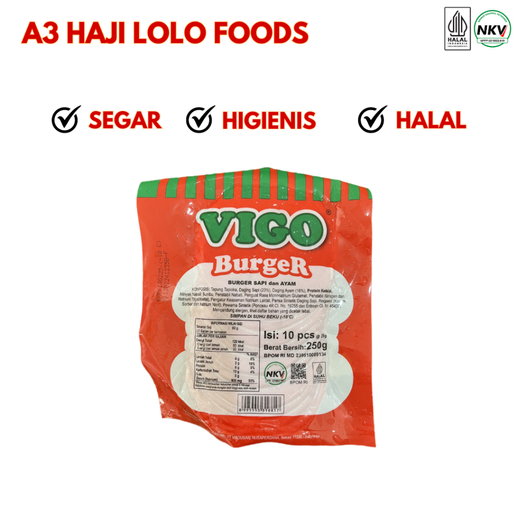 

Beef Burger Vigo 250 Gr