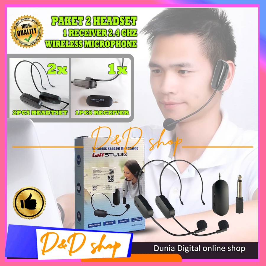 Headset wireless microphone