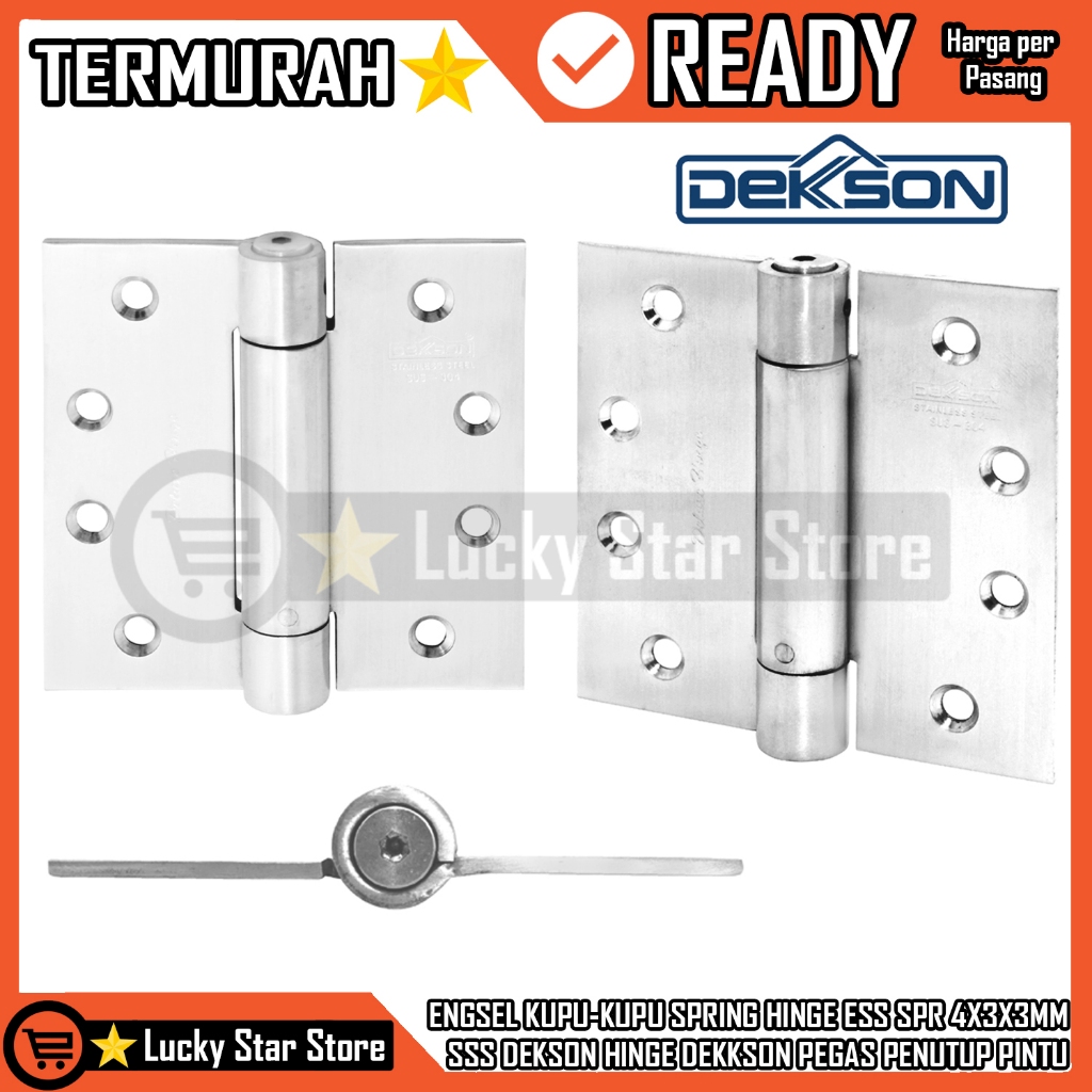 SPRING HINGE ESS SPR 4X3X3MM SSS ENGSEL KUPU-KUPU DEKSON HINGE DEKKSON PEGAS PENUTUP PINTU ENSIL KUS