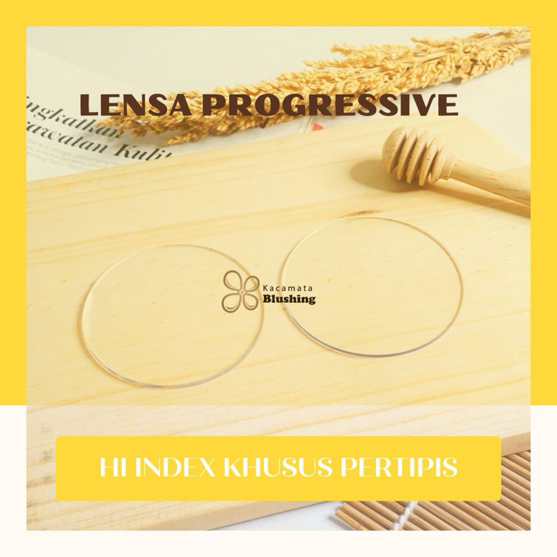 Kacamata Blushing - [Lensa Bergaransi] Lensa Progressive Hi index Khusus pertipis