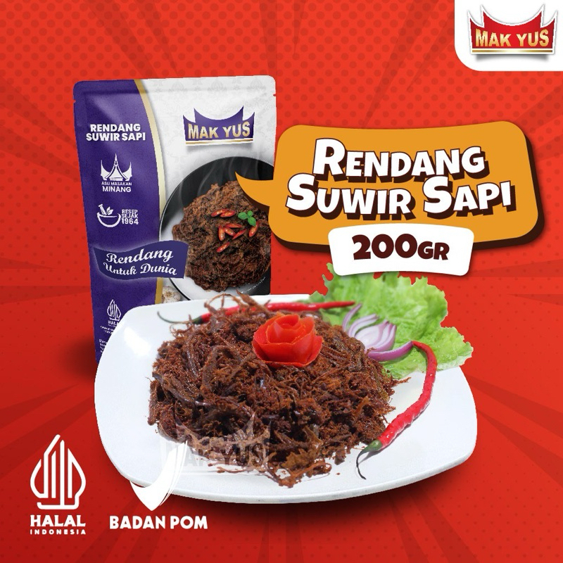 

Rendang Suwir Sapi Mak Yus