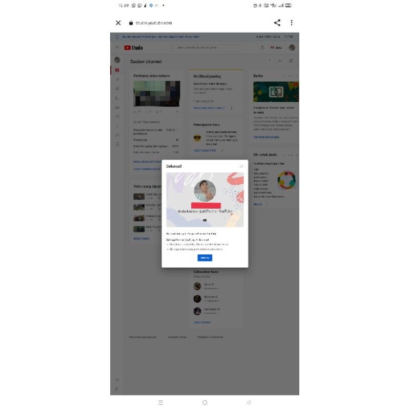 CHANNEL YOUTUBE FRESH MONETISASI ORIGINAL