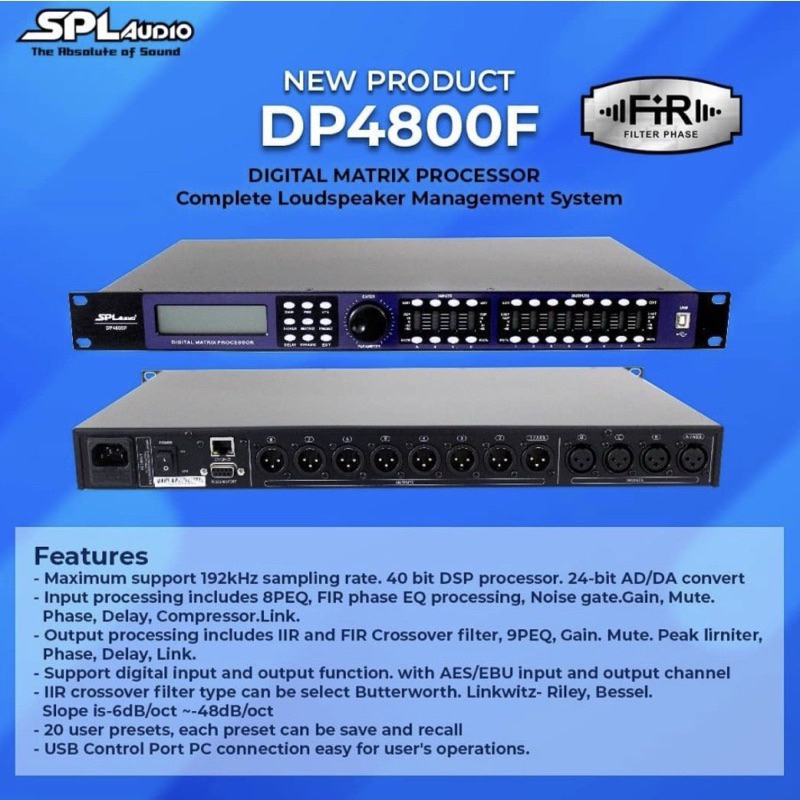 SPL AUDIO DLMS MANAGEMENT DP4800F
