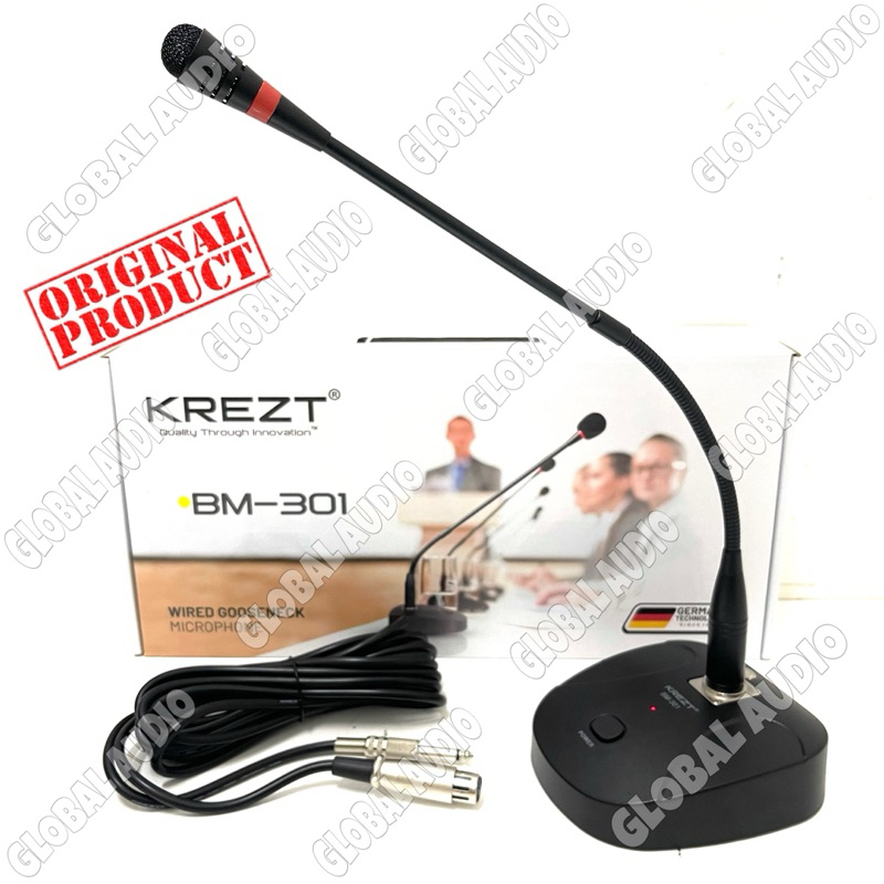 Mic Kabel Condenser KREZT Meeting BM 301 Microphone Meja Angsa KZT BM301 Murah Bagus Buat Meeting ( 