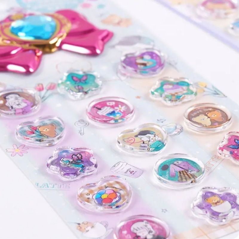 

3D epoxy sticker gem set