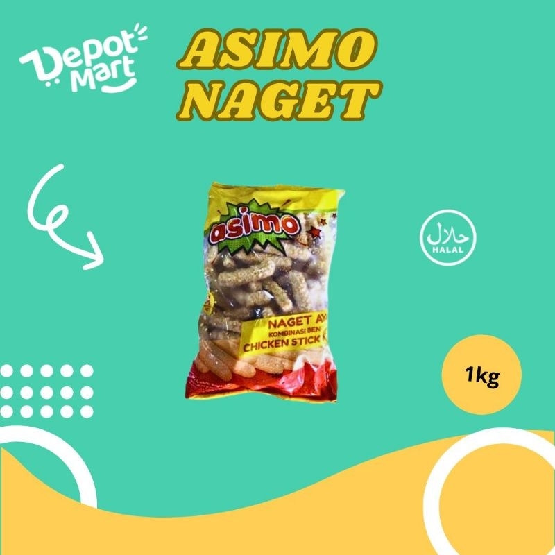 

Nugget Stick Ayam Asimo 1KG / Naget Ayam Asimo / Asimo Naget Ayam - DepotMart