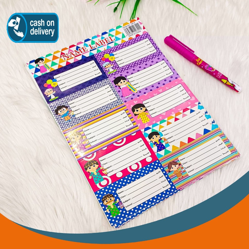 

LABEL NAMA INGGRIS ARAB 1 SET ISI 10 LEMBAR KODE SK-6 MN-1159 TEMPELAN STICKER DI BUKU TULIS SEKOLAH ANAK UNIK LUCU KANTOR MURAH TERMURAH COD