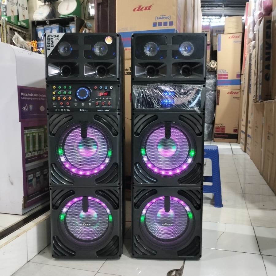 SPEAKER AKTIF DAT MGM 722 / MGM722 2 X 12 INCH ORIGINAL DAT SEPASANG DOUBLE
