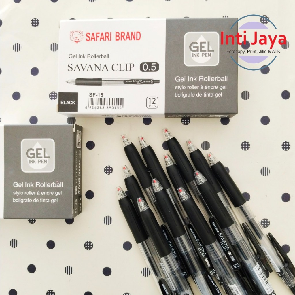 

Pulpen Safari SF15 Savana Clip Hitam per Lusin
