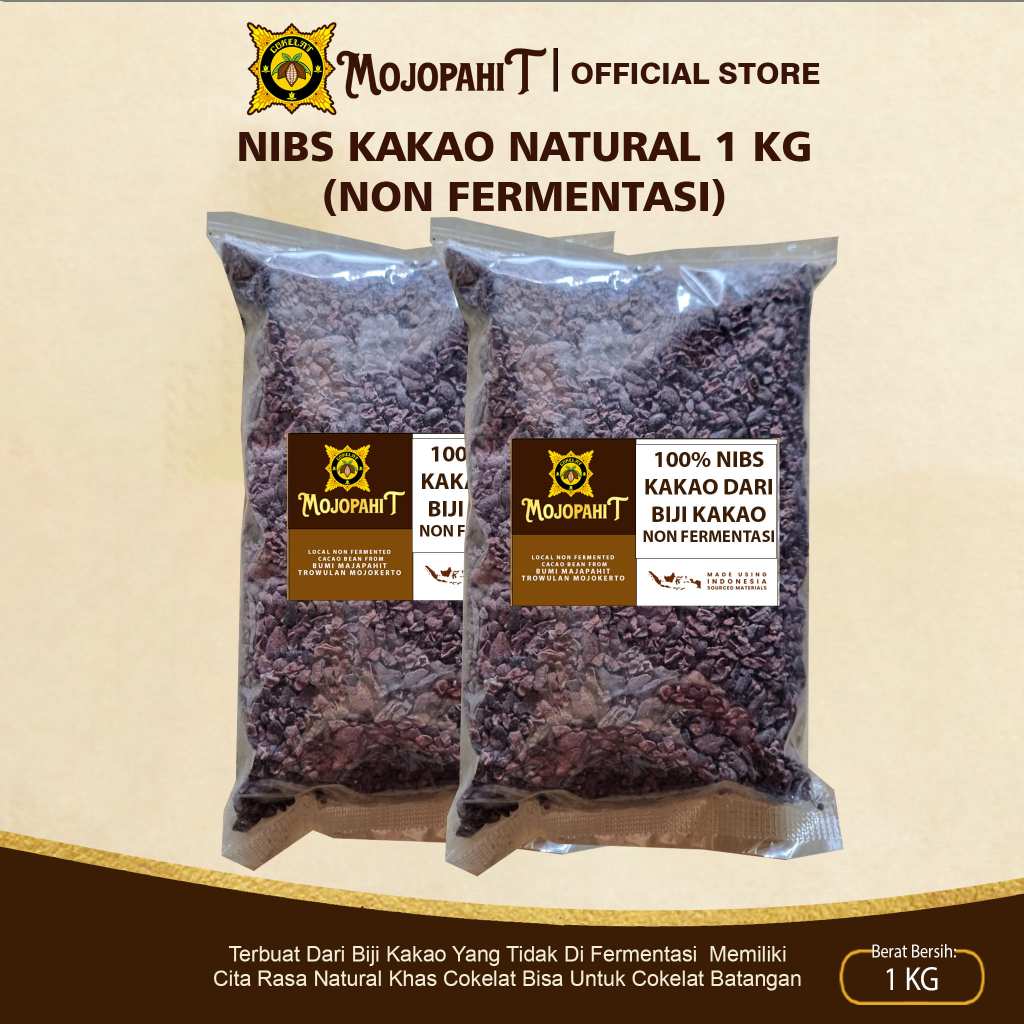 

Cokelat Mojopahit | Nibs Kakao Non Fermentasi 1 kg