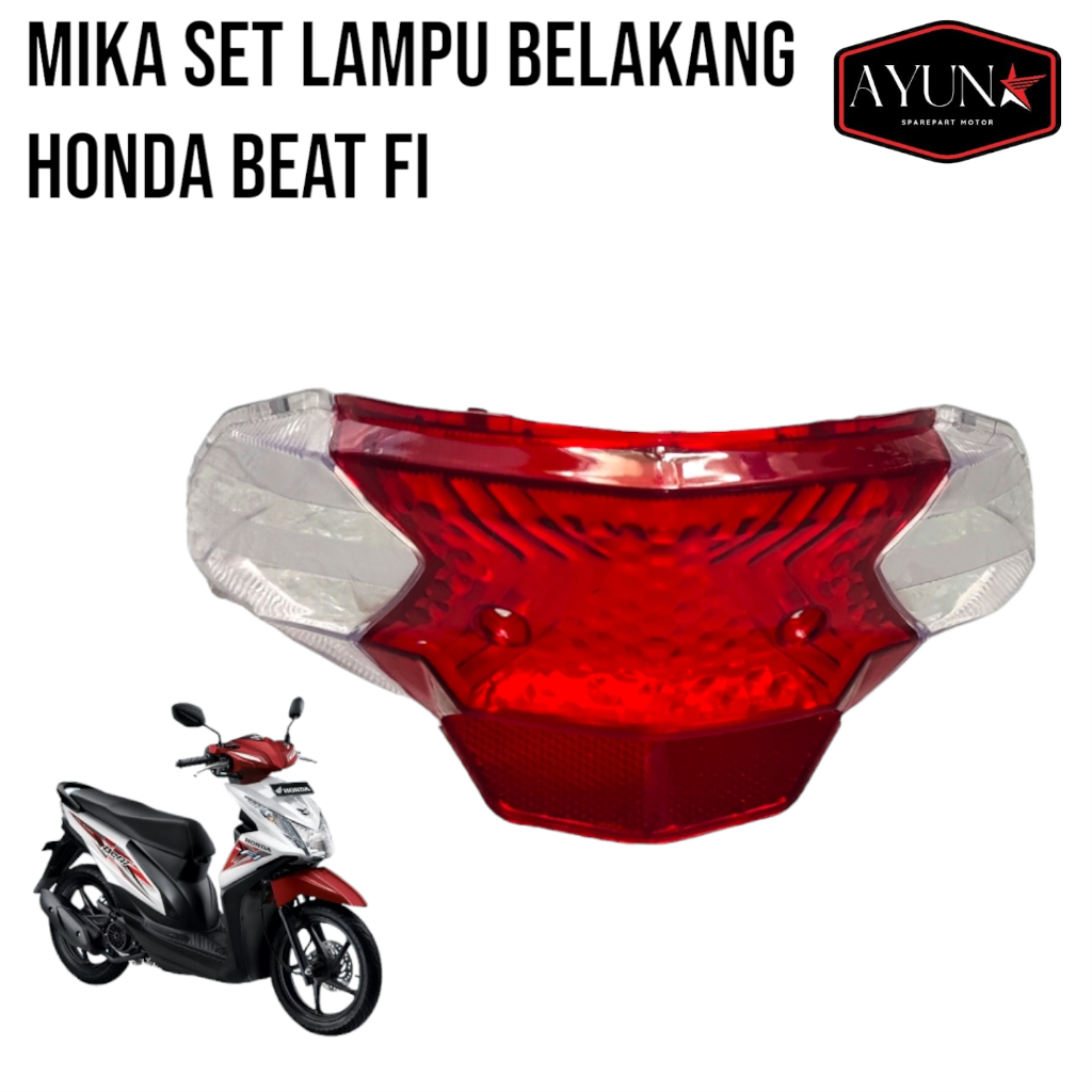 Mika stoplamp lampu belakang honda beat fi kaca lampu belakang honda beat fi