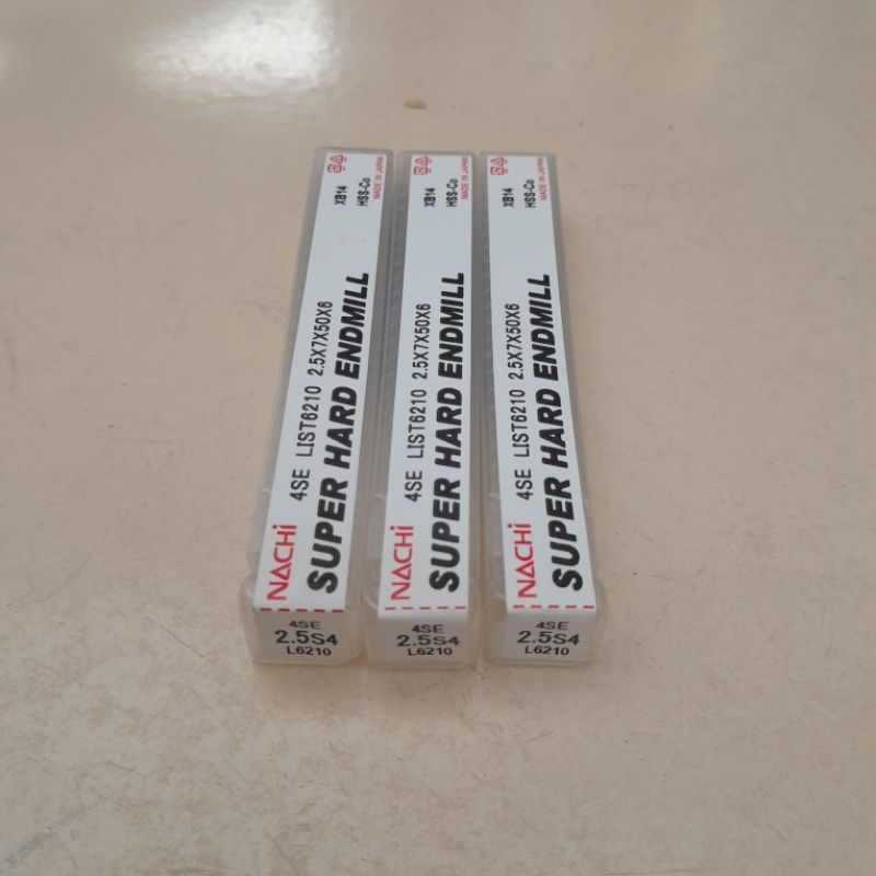 Nachi Mata Bor End Mill S4 2.5 mm Milling 4 Flutes 4SE Endmill 2.5mm