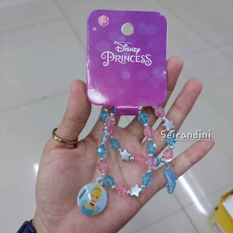 Gelang Isi 2pcs Disney Princess Cinderella Bracelet Cute Anak Remaja Kado Hadiah Unik Mr DIY