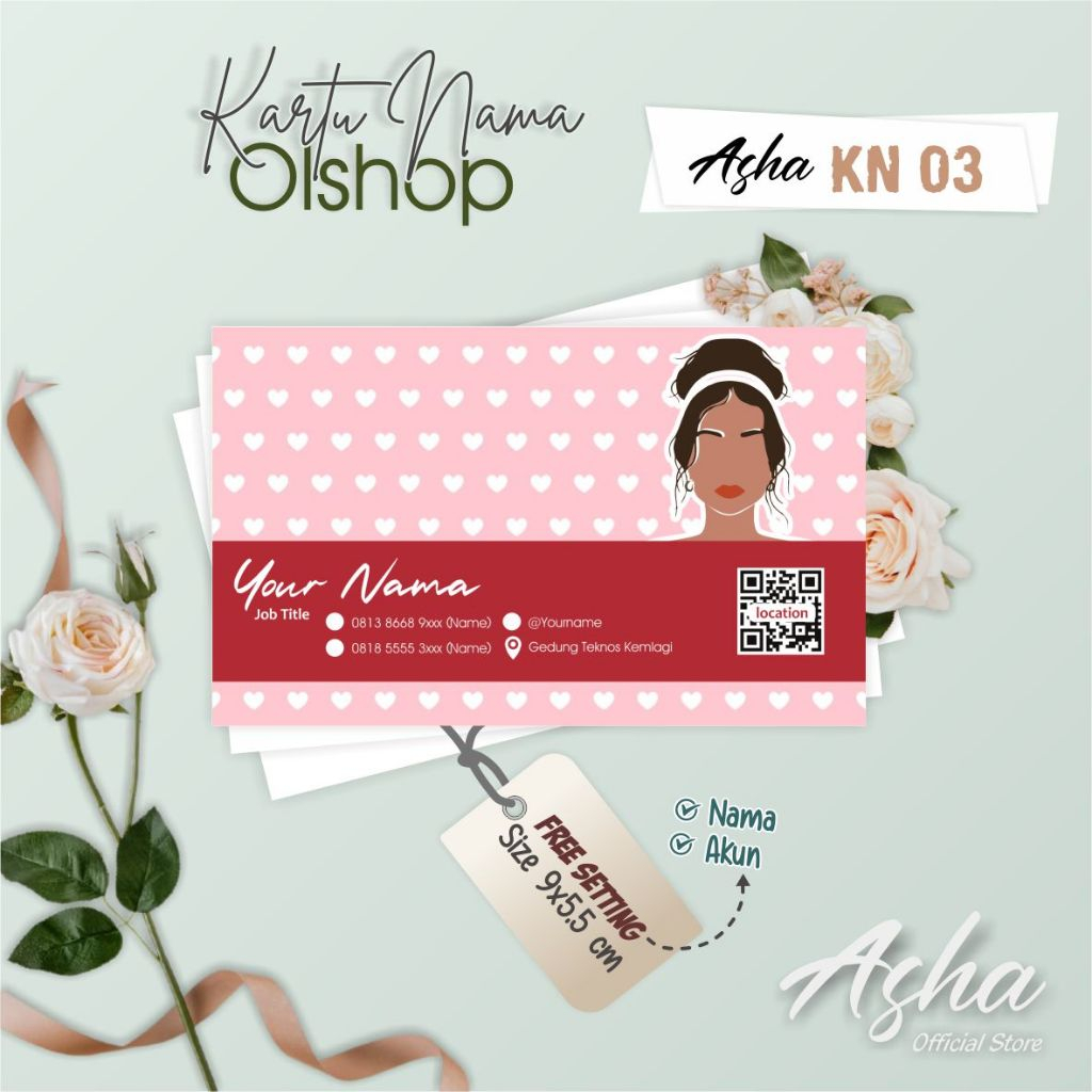 [100 pcs] KARTU NAMA CUSTOM OLSHOP KARTU NAMA OLSHOP