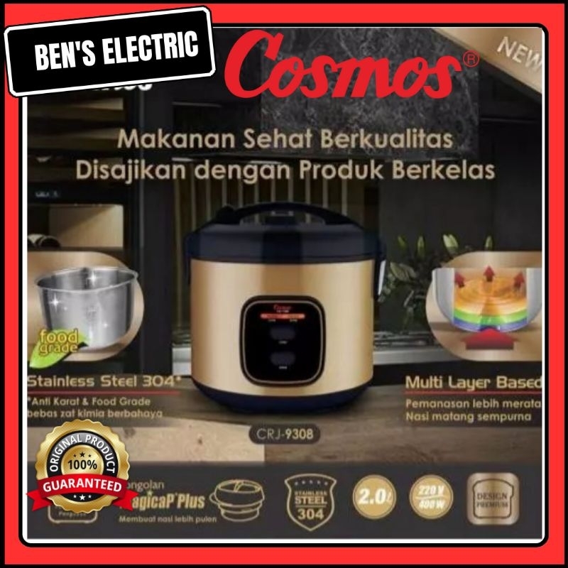 Cosmos magicom / rice cooker / penanak nasi CRJ 9308 2L panci stainless