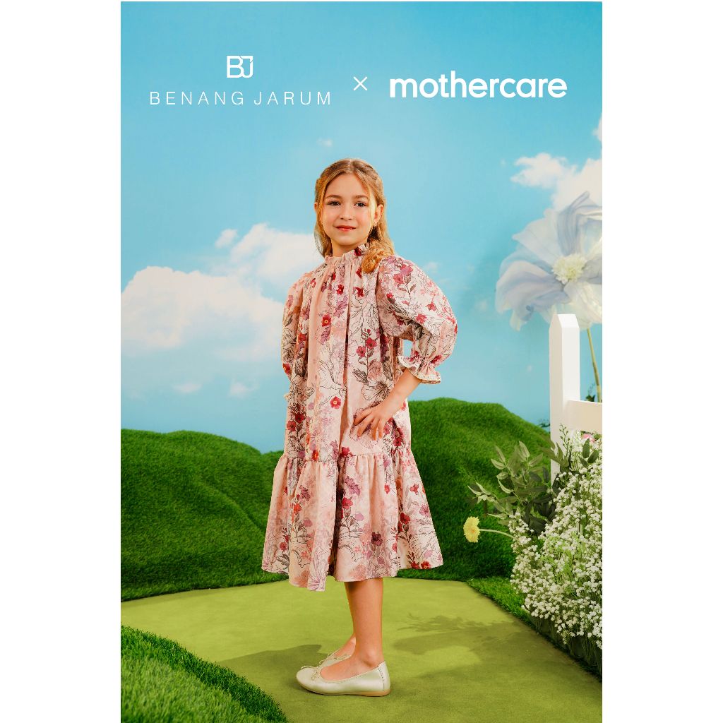 Mothercare x Benang Jarum Raya Collection - Printed Flower Dress - Dress Anak Perempuan