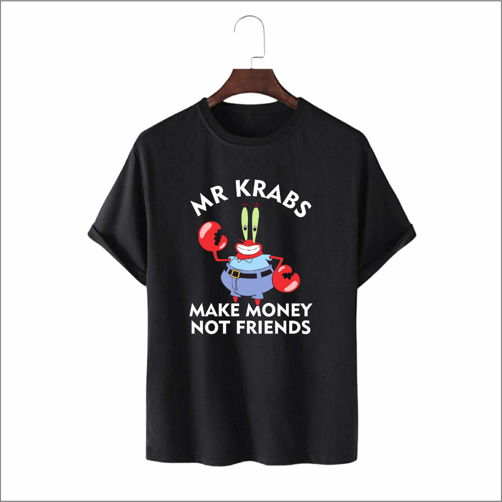 NBS - Baju Kaos Mr Krabs / Kaos Distro 100% Katun Combed