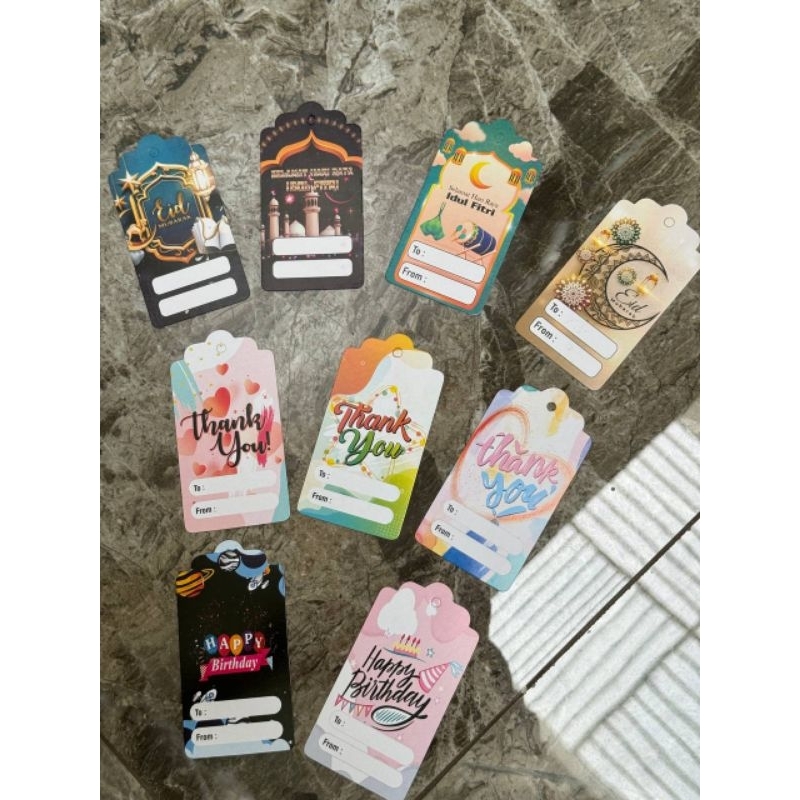 

hangtag HARGA ECER perlembar hangtag thank you HANGTAG HAPPY BIRTHDAY HANGTAG IDUL FITRI