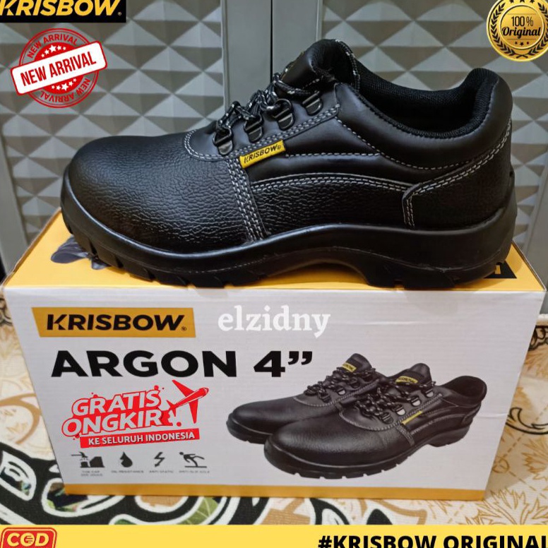 Terbaik Sepatu Safety Krisbow Argon 4 ORIGINAL 1  Safety Shoes Krisbow  Sepatu Krisbow Ujung Besi
