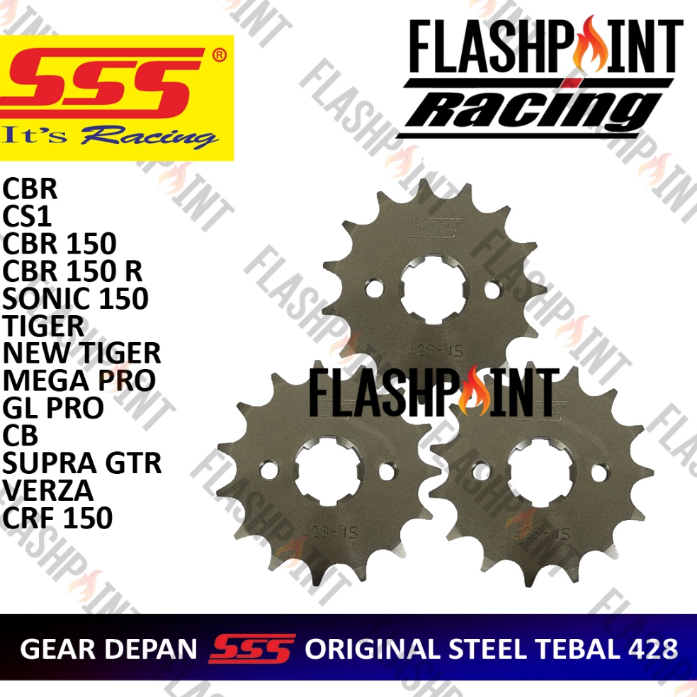 stok baru BISA COD GIR GEAR DEPAN 428 SSS ORIGINAL MEGAPRO CBR SONIC TIGER GL CRF CB 15 R CBR 15 MEG