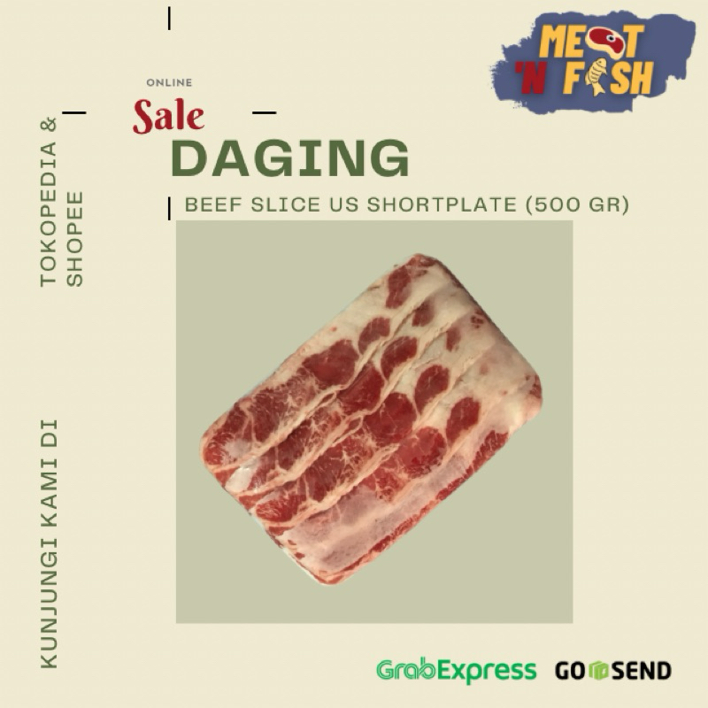 

Beef Slice US Shortplate / Yoshinoya / Lemak Fresh Per 500 Gram