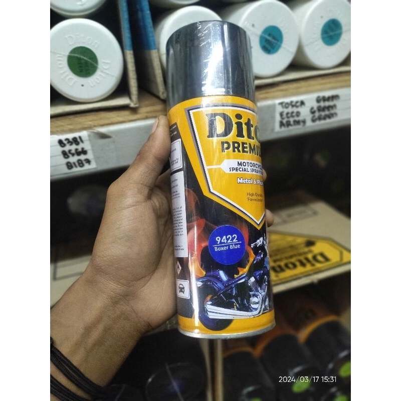 Diton Premium 9422 / BOXER BLUE / BIRU / Cat Velg / Cat Blok Mesin / Cat Body Motor / Cat Semprot Di