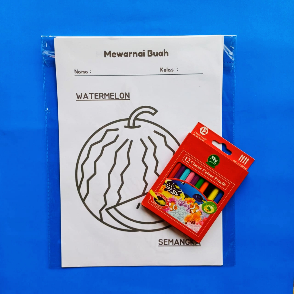 

DQK Education - 50 Lembar Mewarnai Geratis Pensil Warna - Edukasi Anak PAUD TK SD - Murah - Worksheet - Printable