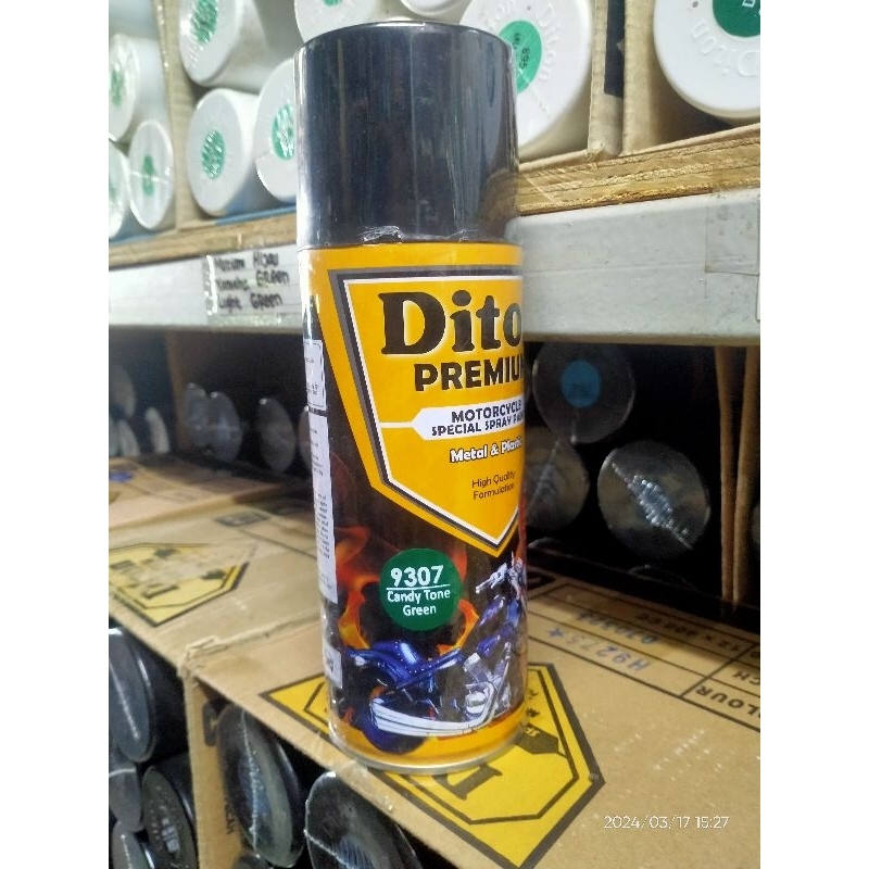 Diton Premium 9307 / CANDY TONE GREEN / HIJAU / Cat Velg / Cat Blok Mesin / Cat Body Motor / Cat Sem