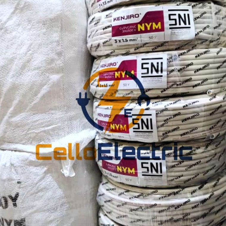REKOMENDASI Kabel Listrik 1 Roll Tembaga Kenjiro NYM 2x15  Kabel Kenjiro Tembaga 2x15 5 Yard 5Y