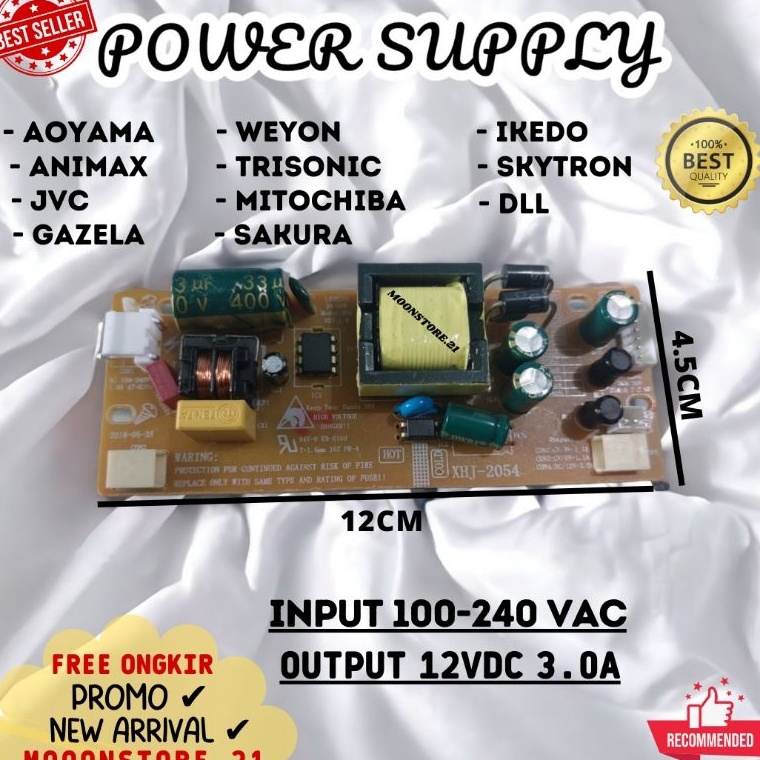 VIRAL POWER SUPPLY LCD LED TV CHINA 12V 3A